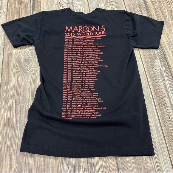 MAROON 5 2015 World Tour Shirt Small Black - Picture 8 of 8